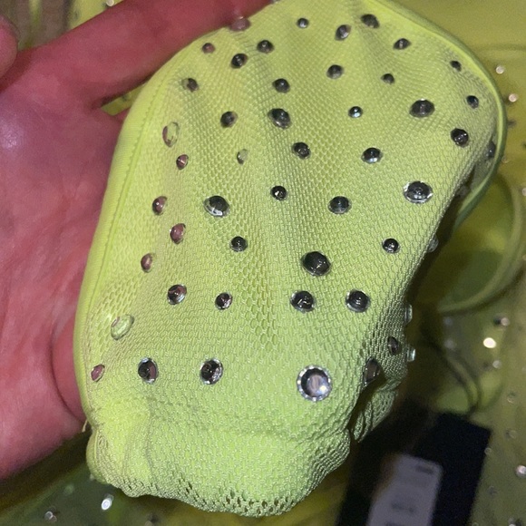 Brand new with tags still. 2 piece neon yellow fashionnova Rhinestone “sun suit” - Picture 6 of 9